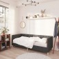 vidaXL Dormeuse con Materasso USB Grigio Scuro in Tessuto 90x200 cm vidaXL Dormeuse con Materasso USB Grigio Scuro in Tessuto 90x200 cm