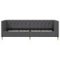 vidaXL Dormeuse con Materasso USB Grigio Scuro in Tessuto 90x200 cm vidaXL Dormeuse con Materasso USB Grigio Scuro in Tessuto 90x200 cm