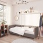 vidaXL Dormeuse con Materasso USB Grigio Chiaro in Tessuto 90x200 cm vidaXL Dormeuse con Materasso USB Grigio Chiaro in Tessuto 90x200 cm