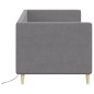 vidaXL Dormeuse con Materasso USB Grigio Chiaro in Tessuto 90x200 cm vidaXL Dormeuse con Materasso USB Grigio Chiaro in Tessuto 90x200 cm