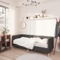 vidaXL Dormeuse con Materasso USB Grigio Scuro in Tessuto 90x200 cm vidaXL Dormeuse con Materasso USB Grigio Scuro in Tessuto 90x200 cm