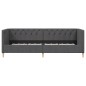 vidaXL Dormeuse con Materasso USB Grigio Scuro in Tessuto 90x200 cm vidaXL Dormeuse con Materasso USB Grigio Scuro in Tessuto 90x200 cm