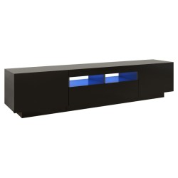 vidaXL Mobile Porta TV con Luci LED Nero 180x35x40 cm