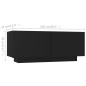 vidaXL Mobile Porta TV con Luci LED Nero 180x35x40 cm