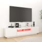 vidaXL Mobile Porta TV con Luci LED Bianco Lucido 180x35x40 cm vidaXL Mobile Porta TV con Luci LED Bianco Lucido 180x35x40 cm