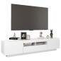 vidaXL Mobile Porta TV con Luci LED Bianco Lucido 180x35x40 cm vidaXL Mobile Porta TV con Luci LED Bianco Lucido 180x35x40 cm