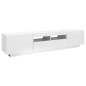 vidaXL Mobile Porta TV con Luci LED Bianco Lucido 180x35x40 cm vidaXL Mobile Porta TV con Luci LED Bianco Lucido 180x35x40 cm