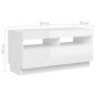 vidaXL Mobile Porta TV con Luci LED Bianco Lucido 180x35x40 cm vidaXL Mobile Porta TV con Luci LED Bianco Lucido 180x35x40 cm