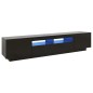 vidaXL Mobile Porta TV con Luci LED Nero 200x35x40 cm