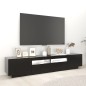 vidaXL Mobile Porta TV con Luci LED Nero 200x35x40 cm