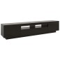 vidaXL Mobile Porta TV con Luci LED Nero 200x35x40 cm