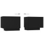 vidaXL Mobile Porta TV con Luci LED Nero 260x35x40 cm vidaXL Mobile Porta TV con Luci LED Nero 260x35x40 cm