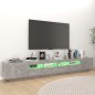 vidaXL Mobile Porta TV con Luci LED Grigio Cemento 260x35x40 cm vidaXL Mobile Porta TV con Luci LED Grigio Cemento 260x35x40 cm