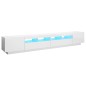 vidaXL Mobile Porta TV con Luci LED Bianco Lucido 260x35x40 cm vidaXL Mobile Porta TV con Luci LED Bianco Lucido 260x35x40 cm