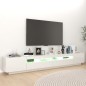 vidaXL Mobile Porta TV con Luci LED Bianco Lucido 260x35x40 cm vidaXL Mobile Porta TV con Luci LED Bianco Lucido 260x35x40 cm