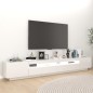 vidaXL Mobile Porta TV con Luci LED Bianco Lucido 260x35x40 cm vidaXL Mobile Porta TV con Luci LED Bianco Lucido 260x35x40 cm