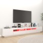 vidaXL Mobile Porta TV con Luci LED Bianco Lucido 260x35x40 cm vidaXL Mobile Porta TV con Luci LED Bianco Lucido 260x35x40 cm