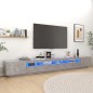 vidaXL Mobile Porta TV con Luci LED Grigio Cemento 300x35x40 cm vidaXL Mobile Porta TV con Luci LED Grigio Cemento 300x35x40 cm