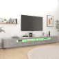 vidaXL Mobile Porta TV con Luci LED Grigio Cemento 300x35x40 cm vidaXL Mobile Porta TV con Luci LED Grigio Cemento 300x35x40 cm