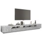 vidaXL Mobile Porta TV con Luci LED Grigio Cemento 300x35x40 cm vidaXL Mobile Porta TV con Luci LED Grigio Cemento 300x35x40 cm