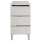 vidaXL Mobiletti da Cucina Commerciale a 3 Cassetti 2 pz Acciaio Inox vidaXL Mobiletti da Cucina Commerciale a 3 Cassetti 2 pz Acciaio Inox