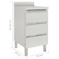 vidaXL Mobiletti da Cucina Commerciale a 3 Cassetti 2 pz Acciaio Inox vidaXL Mobiletti da Cucina Commerciale a 3 Cassetti 2 pz Acciaio Inox