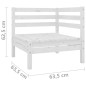 vidaXL Divano da Giardino a 2 Posti Bianco in Legno Massello di Pino vidaXL Divano da Giardino a 2 Posti Bianco in Legno Massello di Pino