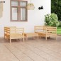 vidaXL Set Divani da Giardino 5 pz in Legno Massello di Pino vidaXL Set Divani da Giardino 5 pz in Legno Massello di Pino