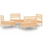 vidaXL Set Divani da Giardino 4 pz in Legno Massello di Pino