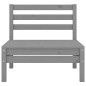 vidaXL Set Divani da Giardino 5 pz Grigio in Legno Massello di Pino