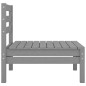 vidaXL Set Divani da Giardino 5 pz Grigio in Legno Massello di Pino