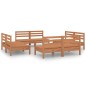 vidaXL Set Divani da Giardino 8 pz Miele in Legno Massello di Pino