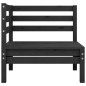 vidaXL Set Divani da Giardino 9 pz Nero in Legno Massello di Pino vidaXL Set Divani da Giardino 9 pz Nero in Legno Massello di Pino