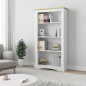 Libreria a 4 Ripiani Pino Messicano Corona Bianco 81x29x150 cm Libreria a 4 Ripiani Pino Messicano Corona Bianco 81x29x150 cm