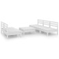 vidaXL Set Divani da Giardino 6 pz Bianco in Legno Massello di Pino