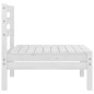 vidaXL Set Divani da Giardino 7 pz Bianco in Legno Massello di Pino vidaXL Set Divani da Giardino 7 pz Bianco in Legno Massello di Pino