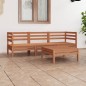 vidaXL Set Salotto da Giardino 4pz Marrone Ambra Legno Massello Pino vidaXL Set Salotto da Giardino 4pz Marrone Ambra Legno Massello Pino