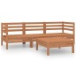 vidaXL Set Salotto da Giardino 4pz Marrone Ambra Legno Massello Pino vidaXL Set Salotto da Giardino 4pz Marrone Ambra Legno Massello Pino