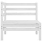 vidaXL Set Divani da Giardino 7 pz Bianco in Legno Massello di Pino vidaXL Set Divani da Giardino 7 pz Bianco in Legno Massello di Pino