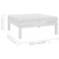 vidaXL Set Divani da Giardino 7 pz Bianco in Legno Massello di Pino vidaXL Set Divani da Giardino 7 pz Bianco in Legno Massello di Pino