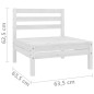 vidaXL Set Divani da Giardino 4 pz Bianco in Legno Massello di Pino vidaXL Set Divani da Giardino 4 pz Bianco in Legno Massello di Pino