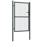 Cancello per Giardino in Acciaio Zincato Grigio 100x225 cm Cancello per Giardino in Acciaio Zincato Grigio 100x225 cm