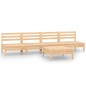vidaXL Set Divani da Giardino 5 pz in Legno Massello di Pino vidaXL Set Divani da Giardino 5 pz in Legno Massello di Pino
