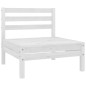 vidaXL Set Divani da Giardino 5 pz Bianco in Legno Massello di Pino