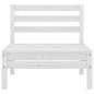 vidaXL Set Divani da Giardino 5 pz Bianco in Legno Massello di Pino