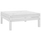 vidaXL Set Divani da Giardino 5 pz Bianco in Legno Massello di Pino