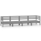 vidaXL Set Divani da Giardino 4 pz Grigio in Legno Massello di Pino vidaXL Set Divani da Giardino 4 pz Grigio in Legno Massello di Pino