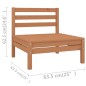 vidaXL Set Salotto da Giardino 4pz Marrone Ambra Legno Massello Pino vidaXL Set Salotto da Giardino 4pz Marrone Ambra Legno Massello Pino