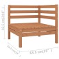 vidaXL Set Salotto da Giardino 4pz Marrone Ambra Legno Massello Pino vidaXL Set Salotto da Giardino 4pz Marrone Ambra Legno Massello Pino