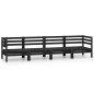 vidaXL Set Divani da Giardino 4 pz Nero in Legno Massello di Pino vidaXL Set Divani da Giardino 4 pz Nero in Legno Massello di Pino